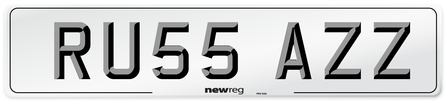 RU55 AZZ Number Plate from New Reg